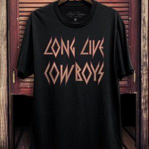 'LONG LIVE COWBOYS' Graphic Tee-Blk